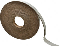Made in USA - 1" Wide x 1/8" Thick, Adhesive Backed Gasketing Roll - Americas Industrial Supply