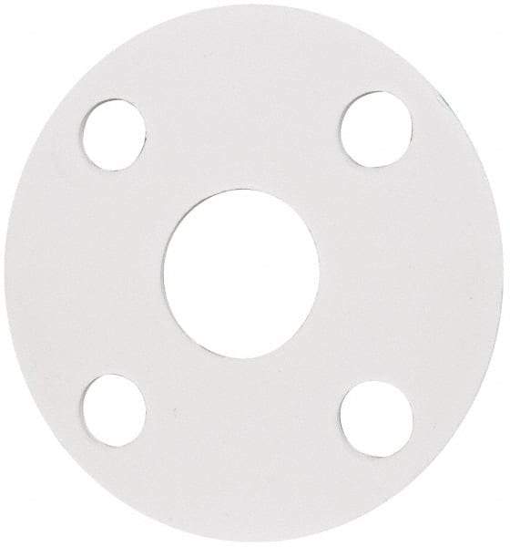 Made in USA - 1" Pipe, Flange Gasket - Gore-Tex GR, White, 1/16" Thick - Americas Industrial Supply