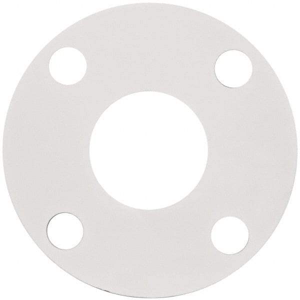 Made in USA - 2" Pipe, Flange Gasket - Gore-Tex GR, White, 1/16" Thick - Americas Industrial Supply