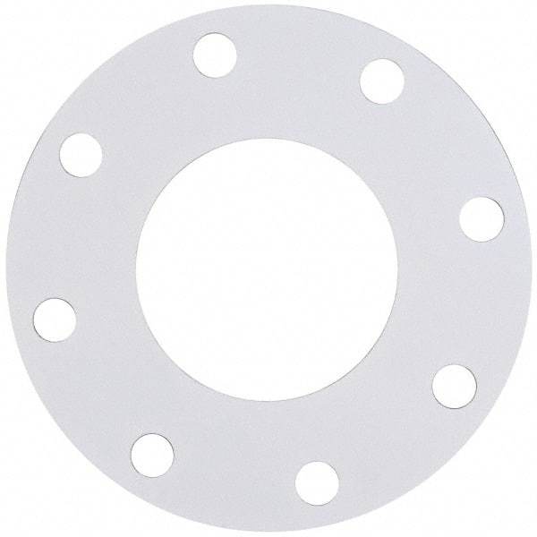 Made in USA - 4" Pipe, Flange Gasket - Gore-Tex GR, White, 1/16" Thick - Americas Industrial Supply