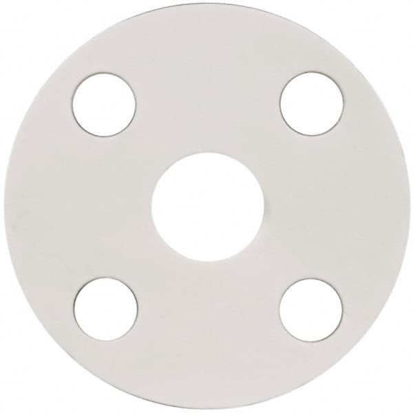 Made in USA - 1" Pipe, Flange Gasket - Gore-Tex GR, White, 1/16" Thick - Americas Industrial Supply