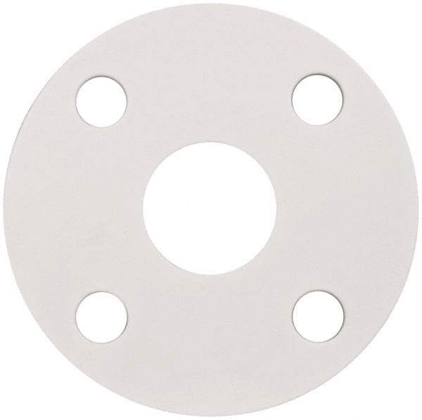 Made in USA - 1-1/2" Pipe, Flange Gasket - Gore-Tex GR, White, 1/16" Thick - Americas Industrial Supply