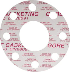 Made in USA - 3" Pipe, Flange Gasket - Gore-Tex GR, White, 1/16" Thick - Americas Industrial Supply