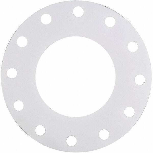 Made in USA - 6" Pipe, Flange Gasket - Gore-Tex GR, White, 1/16" Thick - Americas Industrial Supply