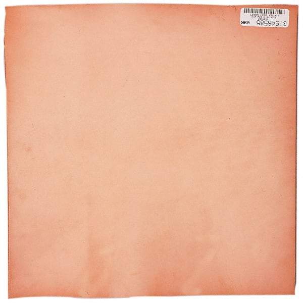 Made in USA - 12" Long x 12" Wide x 1/8" Thick, Leather Sheet Gasketing - Tan - Americas Industrial Supply