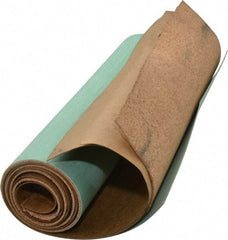 Made in USA - 12" Long x 36" Wide Cork Fiber Sheet Gasketing - Tan & Green - Americas Industrial Supply