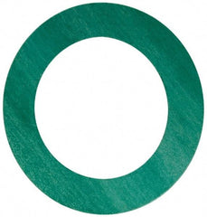 Made in USA - 4" Pipe, 4-1/2" ID x 6-7/8" OD Flange Gasket - Fiberglass/Aramid Fiber, Green/White, 1/8" Thick - Americas Industrial Supply