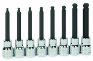 8 Piece - 3/8" Drive - Ball Hex Long Bit Socket Set - Americas Industrial Supply