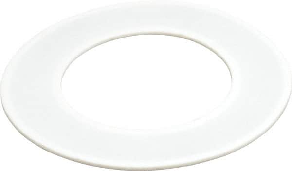 Made in USA - 4" Pipe, 4" ID x 6-7/8" OD Flange Gasket - PTFE, White, 3/32" Thick - Americas Industrial Supply