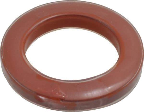 Made in USA - 7/8" ID x 1-3/8" OD Flange Gasket - PTFE, Red, 0.218" Thick - Americas Industrial Supply