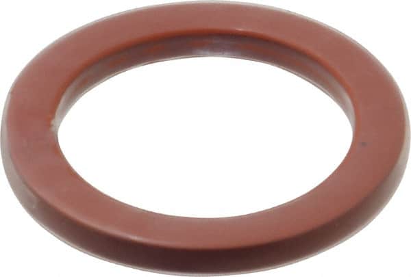Made in USA - 1-5/8" ID x 2-3/16" OD Flange Gasket - PTFE, Red, 1/4" Thick - Americas Industrial Supply