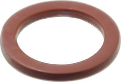 Made in USA - 1-5/8" ID x 2-3/16" OD Flange Gasket - PTFE, Red, 1/4" Thick - Americas Industrial Supply
