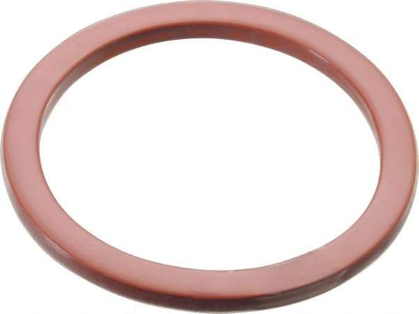 Made in USA - 3" ID x 3-23/32" OD Flange Gasket - PTFE, Red, 1/4" Thick - Americas Industrial Supply