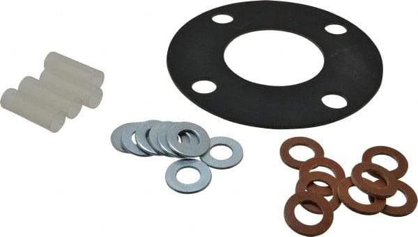 Made in USA - 3" Pipe, 3" ID x 7-1/2" OD Flange Gasket - Neoprene Rubber, 1/8" Thick - Americas Industrial Supply