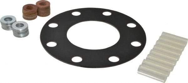 Made in USA - 4" Pipe, 4" ID x 9" OD Flange Gasket - Neoprene Rubber, 1/8" Thick - Americas Industrial Supply