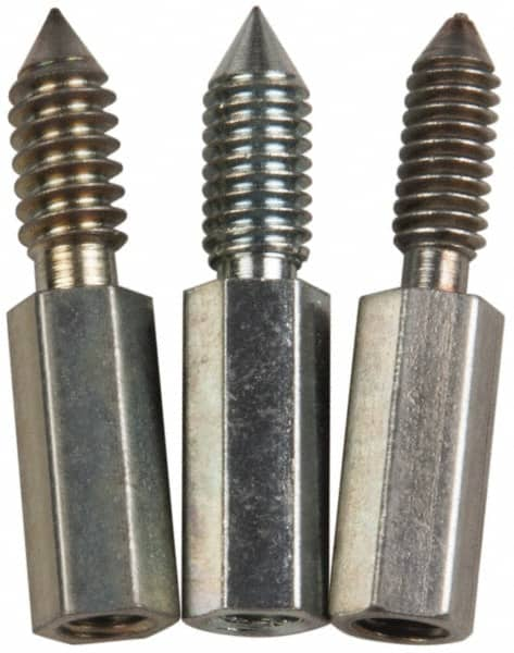 Made in USA - 3 Piece Flexible/Rigid Lantern Gland Thread Adapter Packing Tool Tip Set - 8-32, 10-24, 10-32 Thread, For 7-1/2" Flexible or 6" Rigid Shaft Packing Tools - Americas Industrial Supply