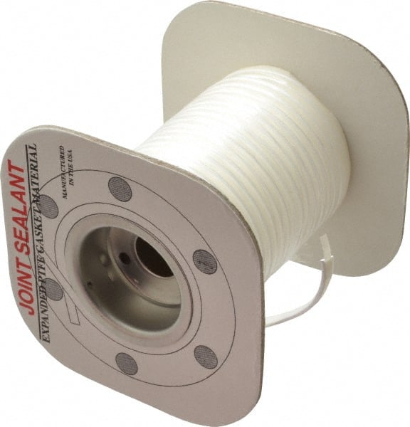 Made in USA - 75' Long x 3/16" Wide Economy PTFE Joint Sealant - Americas Industrial Supply
