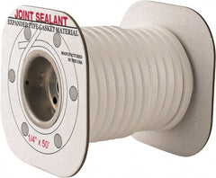 Made in USA - 50' Long x 1/4" Wide Economy PTFE Joint Sealant - Americas Industrial Supply