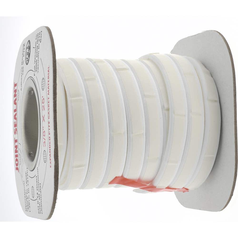 Made in USA - 25' Long x 3/8" Wide Economy PTFE Joint Sealant - Americas Industrial Supply