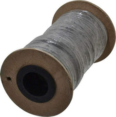 Made in USA - 1/8" x 57-1/2' Spool Length, Graphite Yarn Compression Packing - 3,500 Max psi, -450 to 6000° F, Dark Gray - Americas Industrial Supply