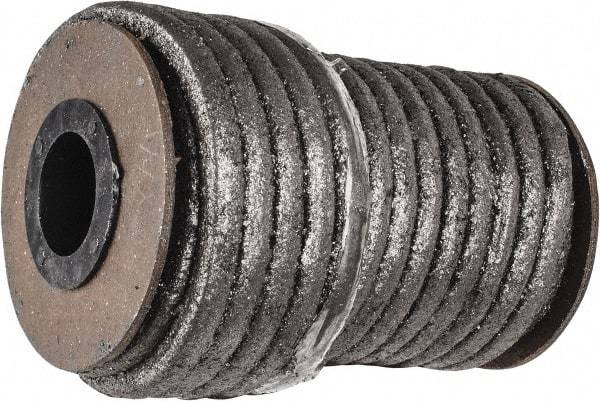 Made in USA - 1/4" x 29.4' Spool Length, Acrylic Fiber Graphite Yarn Compression Packing - 500° F Max, Dark Gray - Americas Industrial Supply