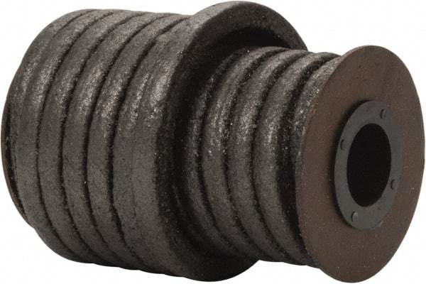 Made in USA - 5/16" x 18' Spool Length, Acrylic Fiber Graphite Yarn Compression Packing - 500° F Max, Dark Gray - Americas Industrial Supply