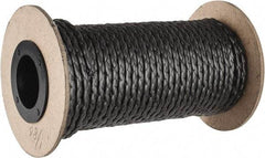 Made in USA - 1/8" x 38' Spool Length, 100% GFO Fiber Compression Packing - 1,900 Max psi, -400 to 550° F, Dark Gray - Americas Industrial Supply