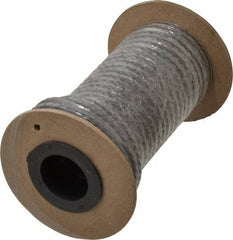 Made in USA - 3/16" x 16-1/2' Spool Length, 100% GFO Fiber Compression Packing - Americas Industrial Supply