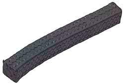 Made in USA - 1/2" x 5.8' Spool Length, 100% GFO Fiber Compression Packing - 1,900 Max psi, -400 to 550° F, Dark Gray - Americas Industrial Supply