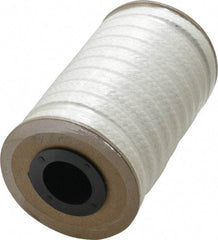 Made in USA - 3/8" x 8-1/2' Spool Length, PTFE/Hard Filament Compression Packing - 4,000 Max psi, -450 to 500° F, White - Americas Industrial Supply