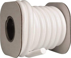 Made in USA - 1/2" x 12' Spool Length, PTFE Compression Packing - -450 to 550° F, White - Americas Industrial Supply