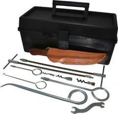 Made in USA - 48 Piece Interchangeable Tip Packing Tool Set - Contains (2) 7-1/2", (2) 11" & (2) 14-1/2" Flexible Shaft Extractors, (2) 6", (2) 10", & (2) 14" Rigid Shaft Extractors, & (3) 10" Rigid Shaft Picks - Americas Industrial Supply