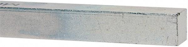 Made in USA - 12" Long x 1/2" High x 1/2" Wide, Zinc-Plated Oversized Key Stock - C1018 Steel - Americas Industrial Supply
