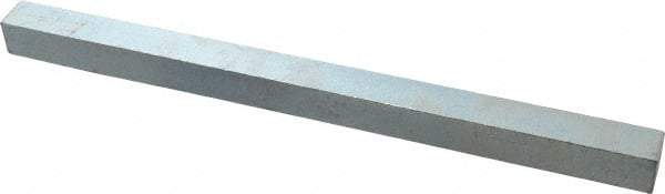 Made in USA - 12" Long x 3/4" High x 3/4" Wide, Zinc-Plated Oversized Key Stock - C1018 Steel - Americas Industrial Supply