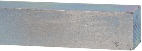 Made in USA - 12" Long x 1" High x 1" Wide, Zinc-Plated Oversized Key Stock - C1018 Steel - Americas Industrial Supply