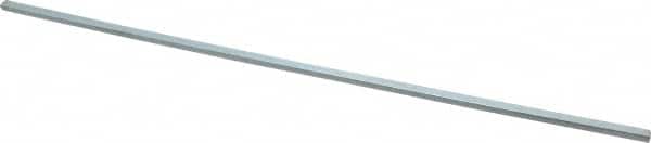 Made in USA - 12" Long, Zinc-Plated Step Key Stock for Shafts - C1018 Steel - Americas Industrial Supply