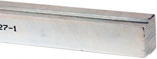 Made in USA - 12" Long, Zinc-Plated Step Key Stock for Shafts - C1018 Steel - Americas Industrial Supply