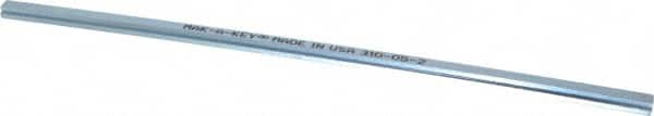 Made in USA - 12" Long, Zinc-Plated Step Key Stock for Gears - C1018 Steel - Americas Industrial Supply