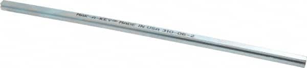 Made in USA - 12" Long, Zinc-Plated Step Key Stock for Gears - C1018 Steel - Americas Industrial Supply