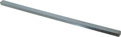 Made in USA - 12" Long, Zinc-Plated Step Key Stock for Gears - C1018 Steel - Americas Industrial Supply