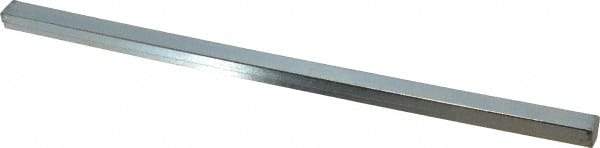 Made in USA - 12" Long, Zinc-Plated Step Key Stock for Gears - C1018 Steel - Americas Industrial Supply