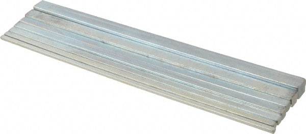 Made in USA - 12" Long, Zinc-Plated Step Key Stock Assortment - C1018 Steel - Americas Industrial Supply