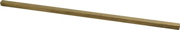 Made in USA - 12" Long x 5/16" High x 5/16" Wide, Over/Undersized Key Stock - Alloy 360 Brass - Americas Industrial Supply