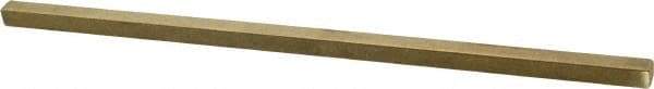 Made in USA - 12" Long x 3/8" High x 3/8" Wide, Over/Undersized Key Stock - Alloy 360 Brass - Americas Industrial Supply
