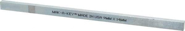 Value Collection - 12" Long, Zinc-Plated Oversized Key Stock - C1045 Steel - Americas Industrial Supply