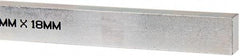 Made in USA - 12" Long, Zinc-Plated Oversized Key Stock - C1045 Steel - Americas Industrial Supply