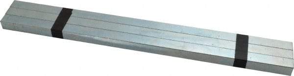 Made in USA - 12" Long, Zinc-Plated Oversized Key Stock - C1045 Steel - Americas Industrial Supply