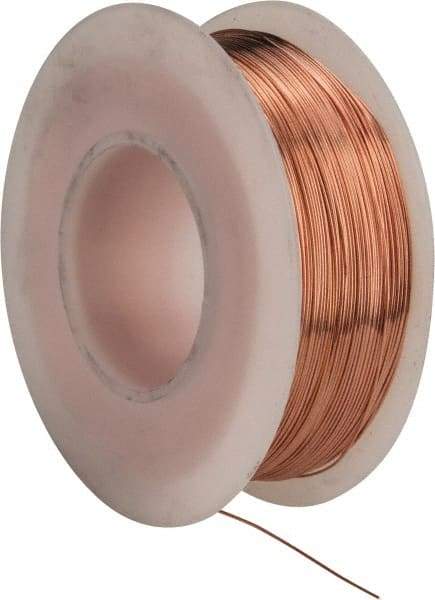 Made in USA - 28 Gage, 0.0126" Diameter x 498' Long, Bare, Copper Bus Bar Wire - Pure Copper (ASTM B3) - Americas Industrial Supply