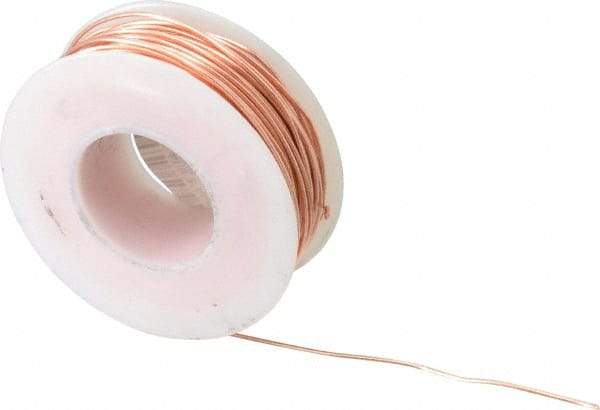 Made in USA - 20 Gage, 0.032" Diameter x 79' Long, Bare, Copper Bus Bar Wire - Pure Copper (ASTM B3) - Americas Industrial Supply