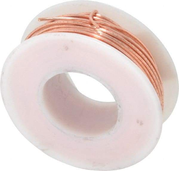 Made in USA - 18 Gage, 0.0403" Diameter x 50' Long, Bare, Copper Bus Bar Wire - Pure Copper (ASTM B3) - Americas Industrial Supply